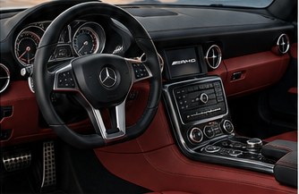 Mercedes-Benz SLS AMG dashboard and interior